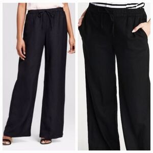☔️🔺️NWT Merona Black Linen Wide Leg Pants XSmall